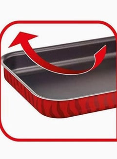 تيفال طقم 6 صوانى مستطيلة أحمر/أسود ( 31*45 / 29*41 / 27*37 / 24*31 / 22*29 / 19*25 )سم  - Image 3