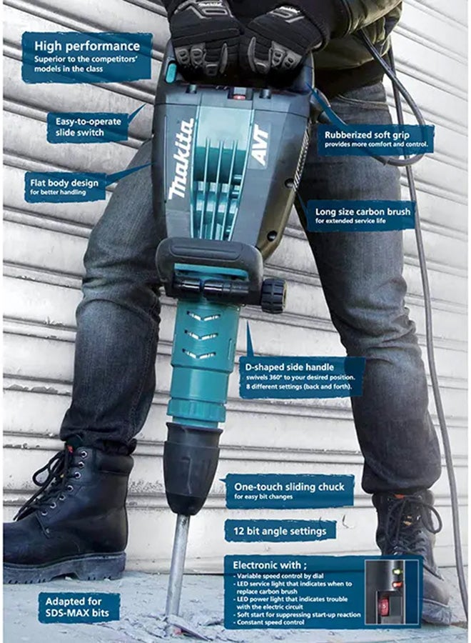 Makita - Jack Hammer Machine 1510W 26 Joules 950~1900 Ipm 12.3Kg - Image 1