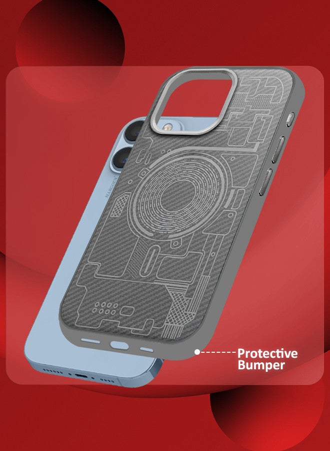 مارجون For iPhone 13 Pro Max Case Carbon Fiber Made Slim And Light Shockproof Phone Cover Military-Grade Protection MIX4 - Image 2