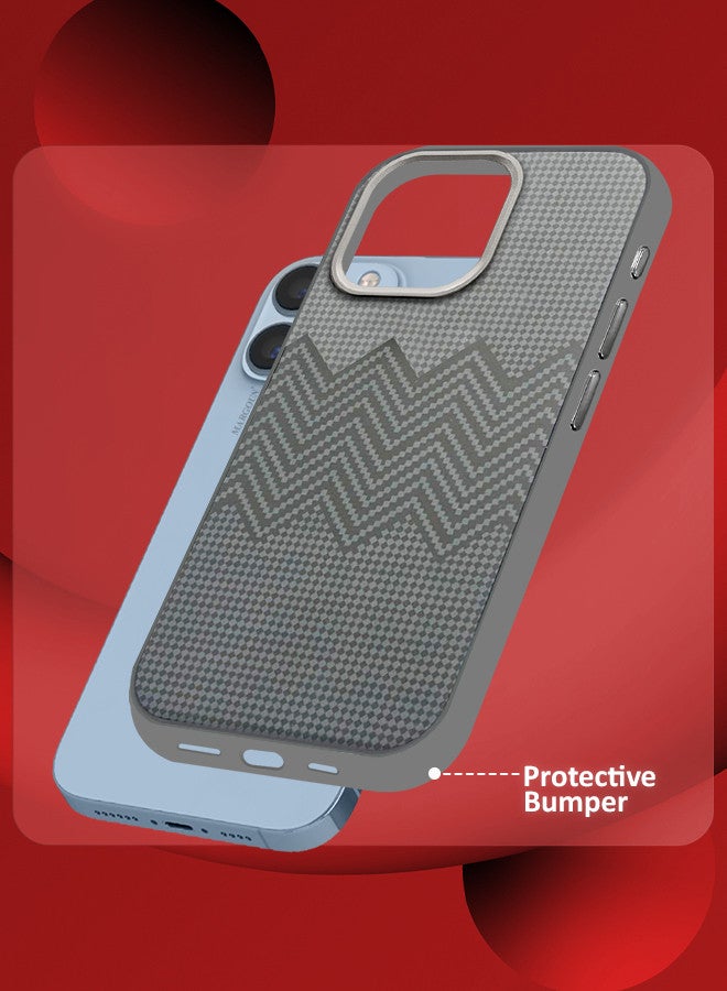 مارجون For iPhone 13 Pro Max Case Carbon Fiber Made Slim And Light Shockproof Phone Cover Military-Grade Protection MIX5 - Image 2