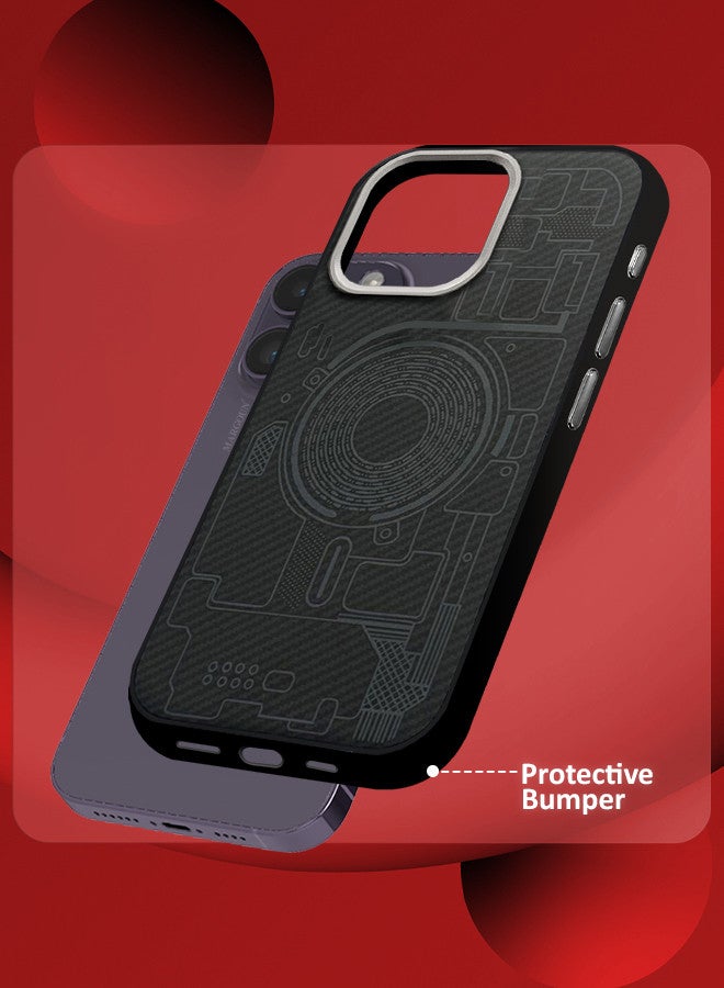 MARGOUN For iPhone 14 Pro Max 2 Pack Case And Screen Protector Carbon Fiber Made Slim And Light Shockproof Phone Cover Military-Grade Protection MIX1  - Image 2