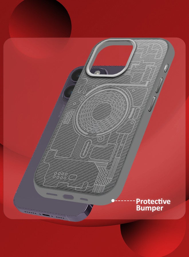 MARGOUN For iPhone 14 Pro Max 3 Pack Case And 2 Screen Protectors Carbon Fiber Made Slim And Light Shockproof Phone Cover Military-Grade Protection MIX4  - Image 2