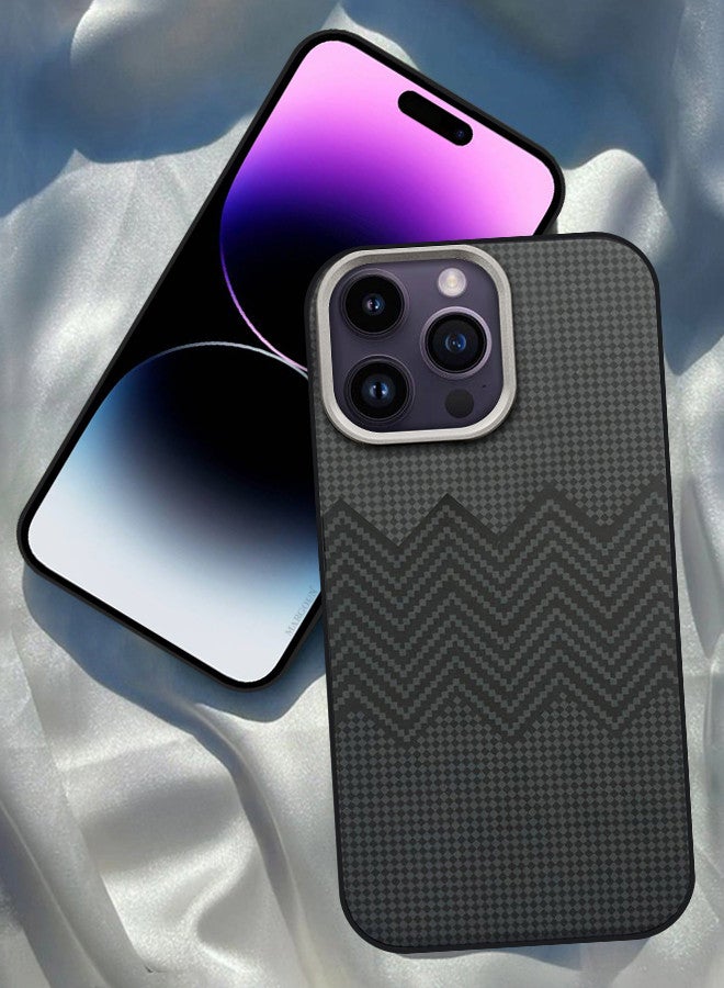 مارجون [لـ iPhone 14 Pro Max] غلاف مصنوع من ألياف الكربون نحيف وخفيف مقاوم للصدمات حماية من الدرجة العسكرية - Image 1