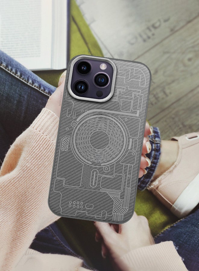 مارجون غطاء آيفون 14 برو ماكس مصنوع من ألياف الكربون نحيف وخفيف مقاوم للصدمات حماية من الدرجة العسكرية - Image 5