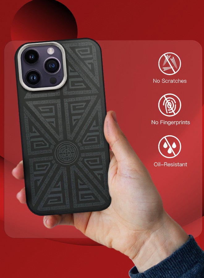 مارجون غطاء آيفون 14 برو ماكس مصنوع من ألياف الكربون نحيف وخفيف مقاوم للصدمات حماية من الدرجة العسكرية - Image 4