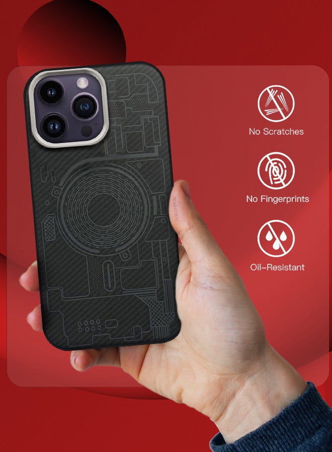 MARGOUN For iPhone 14 Pro Max 3 Pack Case And 2 Screen Protectors Carbon Fiber Made Slim And Light Shockproof Phone Cover Military-Grade Protection MIX1  - Image 4