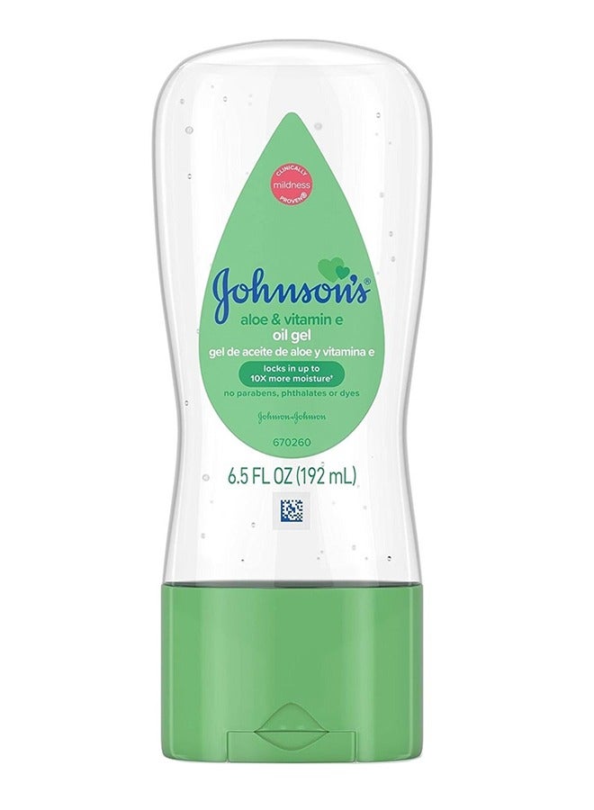 Johnson's - Baby Oil Gel With Aloe Vera And Vitamin E, 6.5 Fl Oz - Image 1