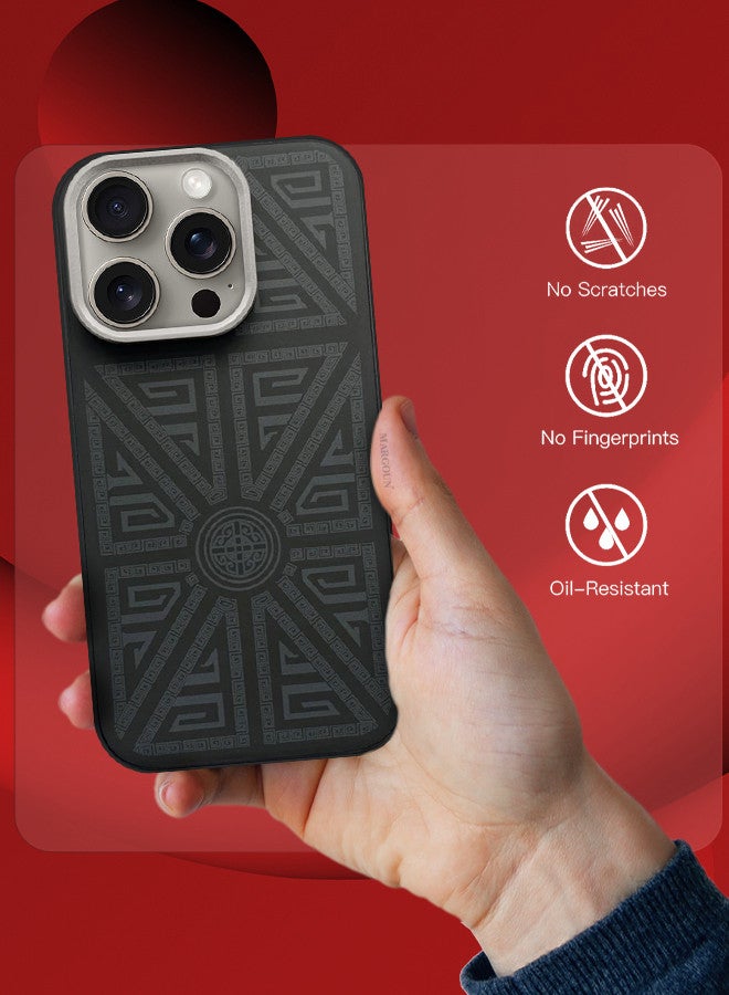 MARGOUN For iPhone 15 Pro 2 Pack Case And Screen Protector Carbon Fiber Made Slim And Light Shockproof Phone Cover Military-Grade Protection MIX3  - Image 4