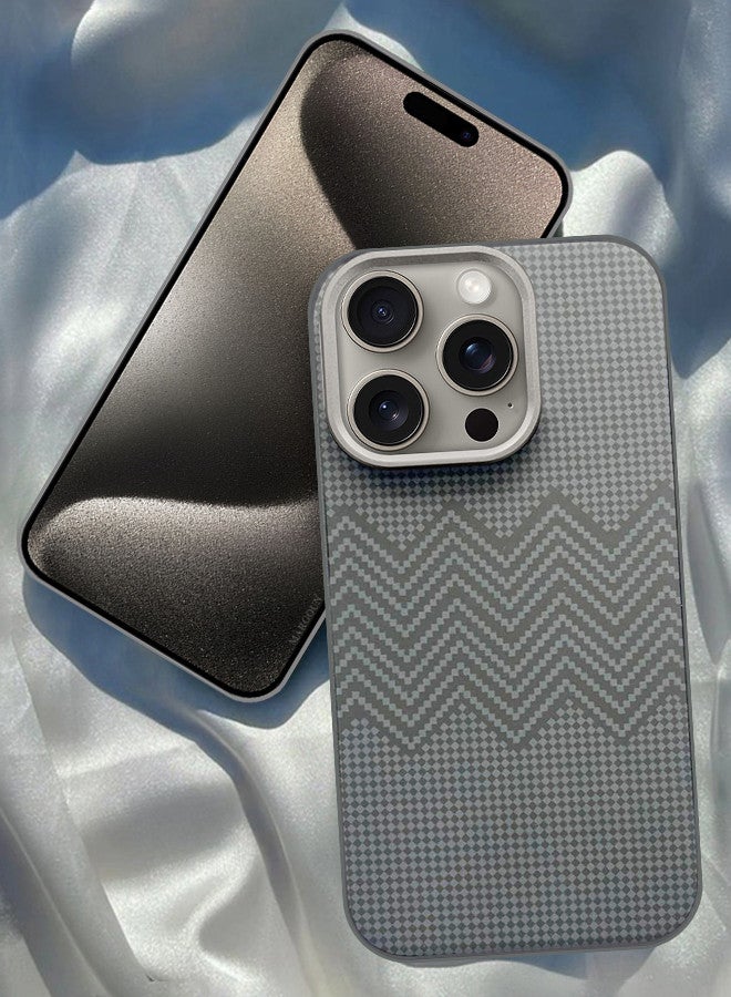 MARGOUN For iPhone 15 Pro Case Carbon Fiber Made Slim And Light Shockproof Phone Cover Military-Grade Protection MIX5  - Image 1