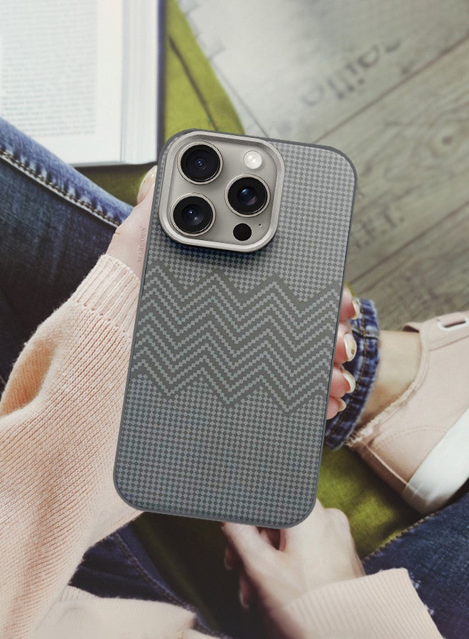 MARGOUN For iPhone 15 Pro Case Carbon Fiber Made Slim And Light Shockproof Phone Cover Military-Grade Protection MIX5  - Image 5