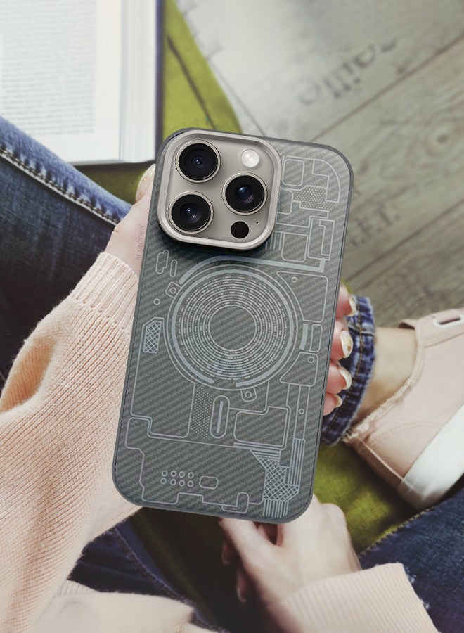 MARGOUN For iPhone 15 Pro Case Carbon Fiber Made Slim And Light Shockproof Phone Cover Military-Grade Protection MIX4 - Image 5