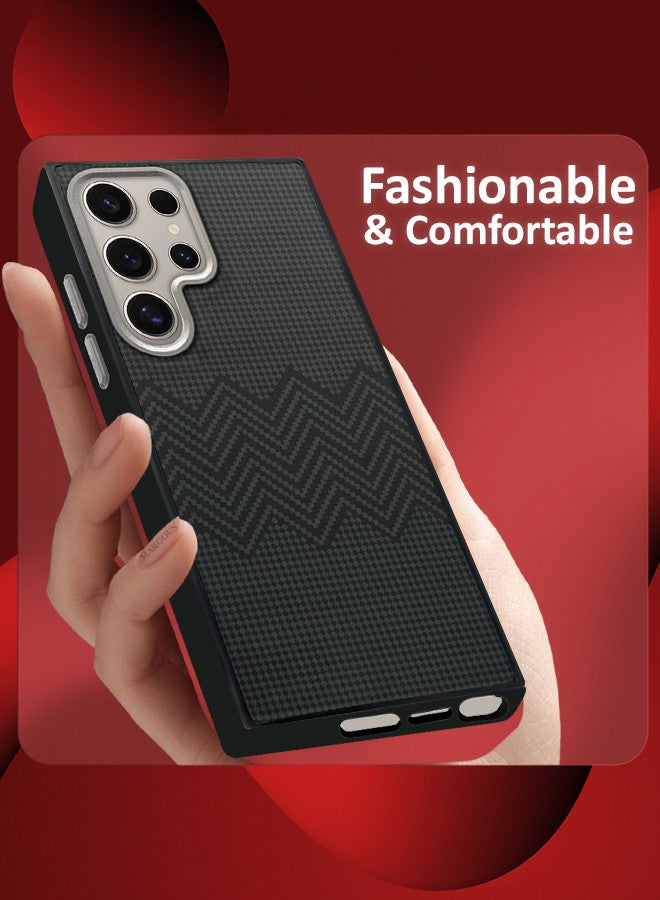 MARGOUN For Samsung Galaxy S24 Ultra Case Carbon Fiber Made Slim And Light Shockproof Phone Cover Military-Grade Protection MIX2 - Image 4