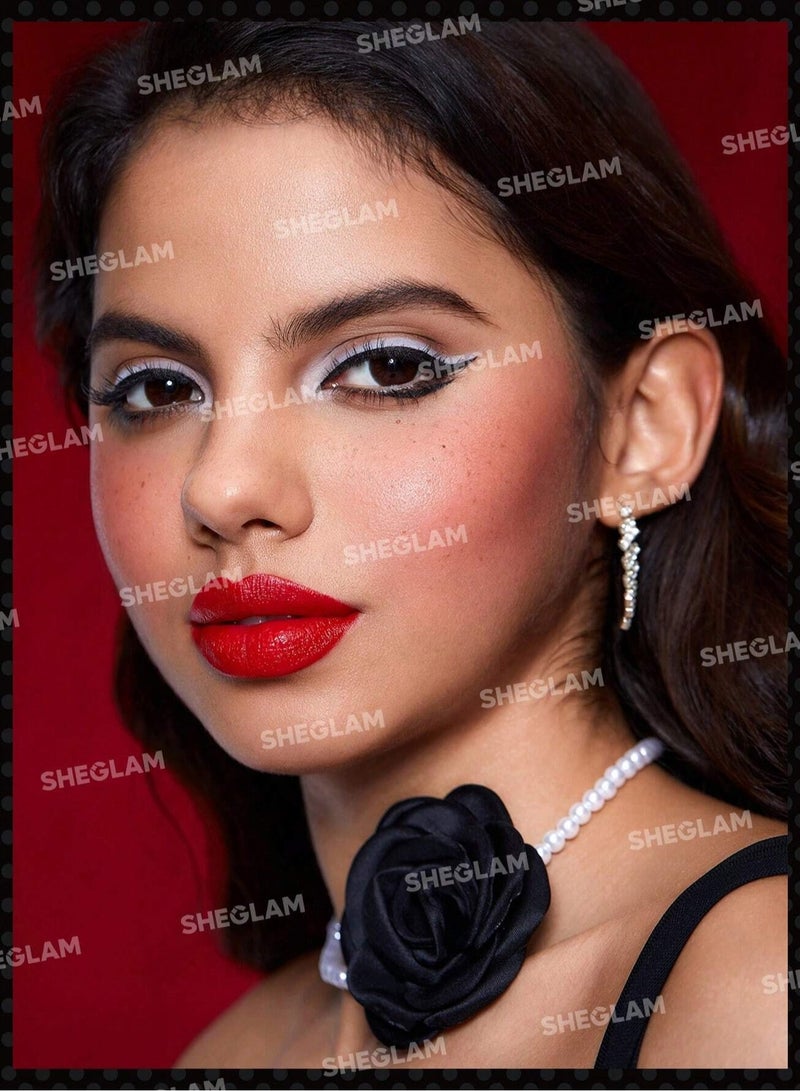 SHEGLAM Color Bloom Dewy Liquid Blush - Hollywood Red  - Image 4