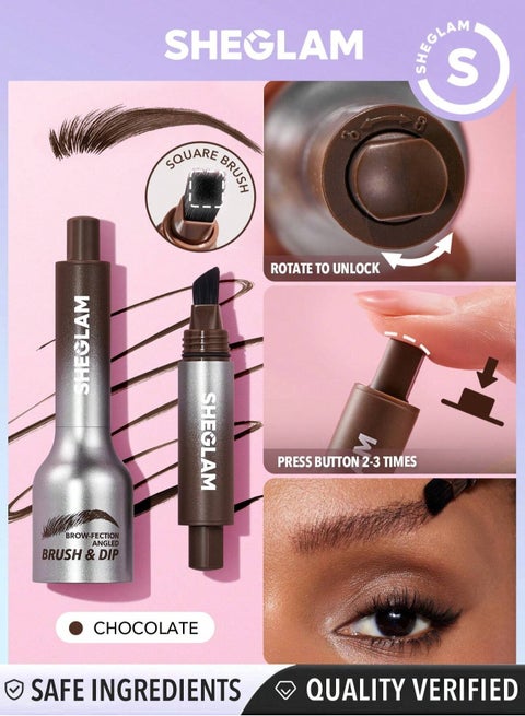 Brow Fection Angled Brush & Dip - Chocolate Chocolate