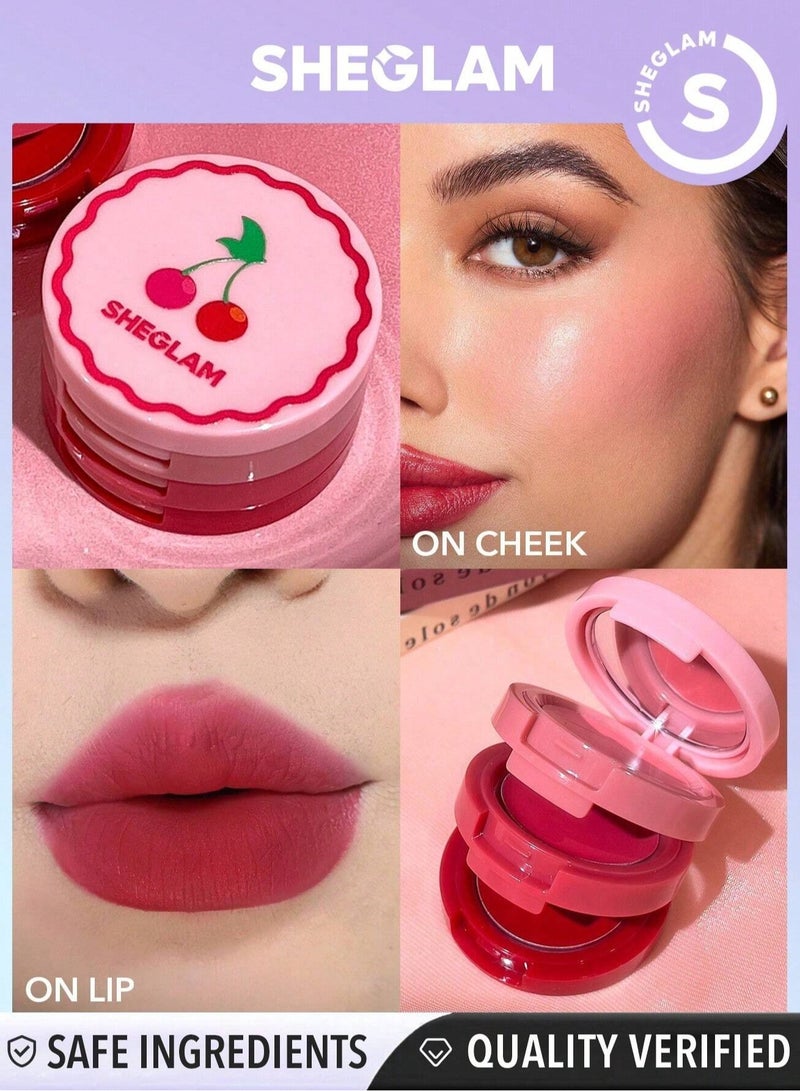 SHEGLAM Very Cherry Cheek & Lip Cream Stack Very Cherry  - Image 1