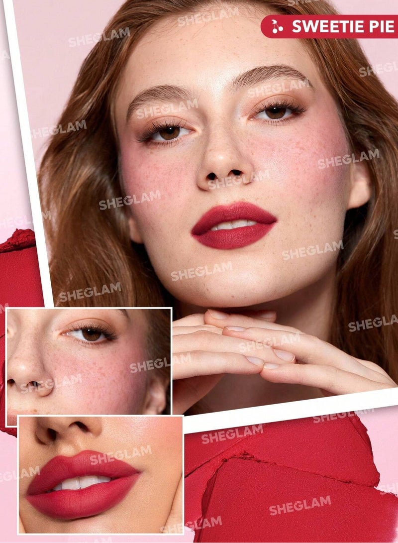 SHEGLAM Very Cherry Cheek & Lip Cream Stack Very Cherry  - Image 4