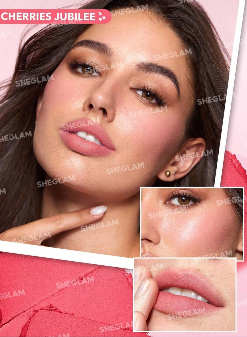 SHEGLAM Very Cherry Cheek & Lip Cream Stack Very Cherry  - Image 3