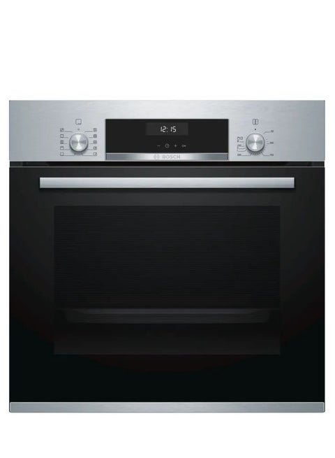 Series 6 Built-in Electric oven 60cm Stainless steel, Digital, EcoClean Direct program, 8 modes, softclosedoor, HBJ558YS0G HBJ558YS0G silver