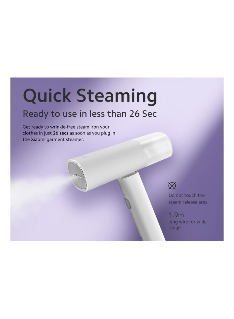 Xiaomi - Handheld Garment Steamer | Foldable | Die-cast aluminum panel | 2-in-1 design for Horizontal or Vertical | 160 ml 1300 W MJGTJ02LF White - Image 1