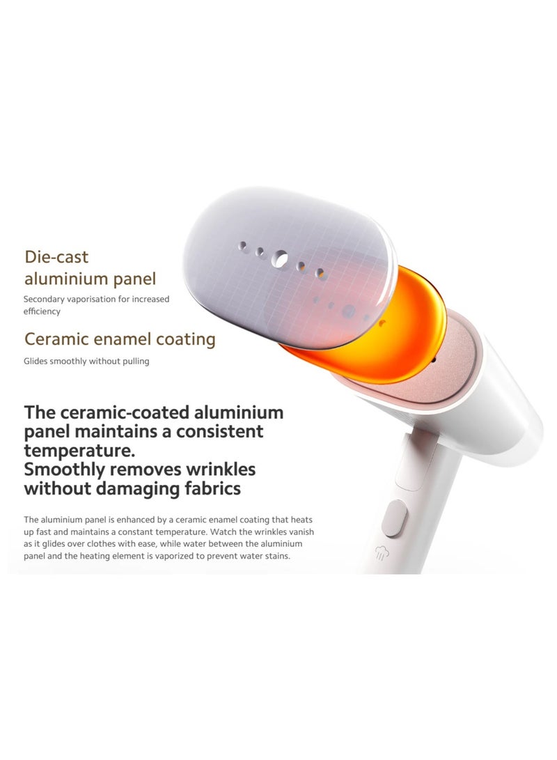 Xiaomi - Handheld Garment Steamer | Foldable | Die-cast aluminum panel | 2-in-1 design for Horizontal or Vertical | 160 ml 1300 W MJGTJ02LF White - Image 1