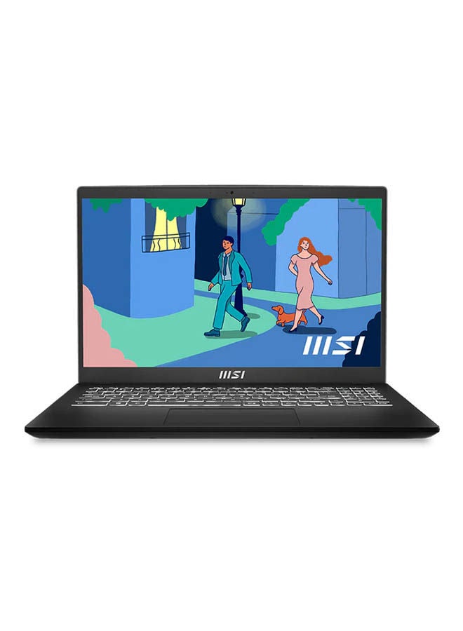 MSI - Modern 14-C12MO-1075XEG Laptop With 14 inch IPS/ Core i3-1215U/ 8GB Ram/ 256GB SSD/Windows11/ English/Arabic Classic Black - Image 1