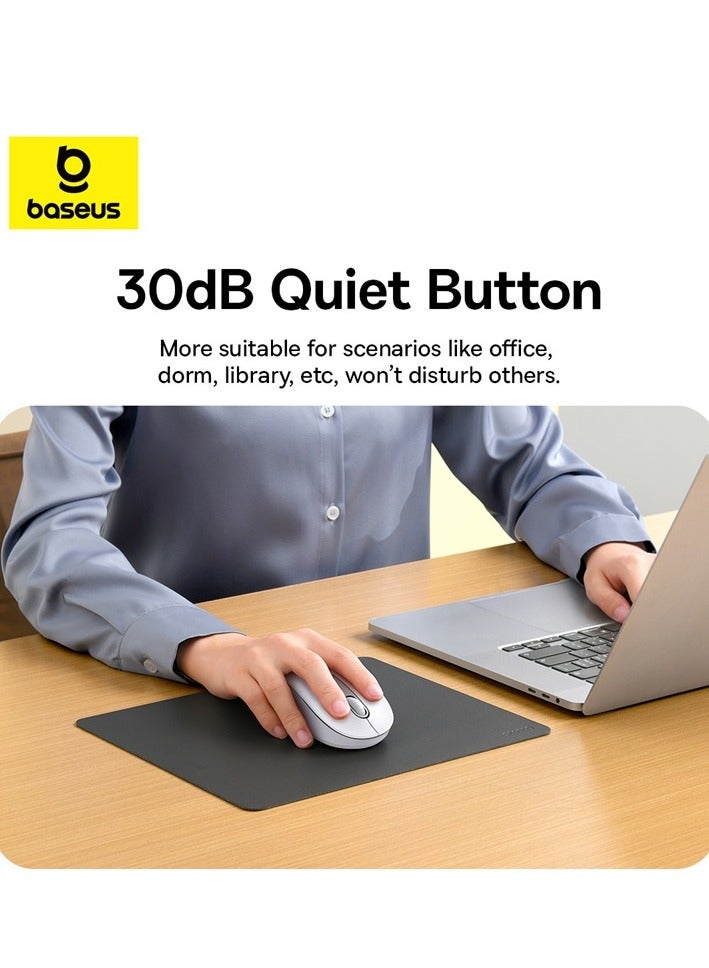 Baseus Wireless Bluetooth Mouse, Ergonomic Mouse Bluetooth 5.2 & USB 2.4G, Ultra-fast Scrolling, 5 Adjustable DPI Precise Smooth Tracking, Silent Cordless Mouse for PC/Laptop/Tablet/Computer/Smart TV White  - Image 5