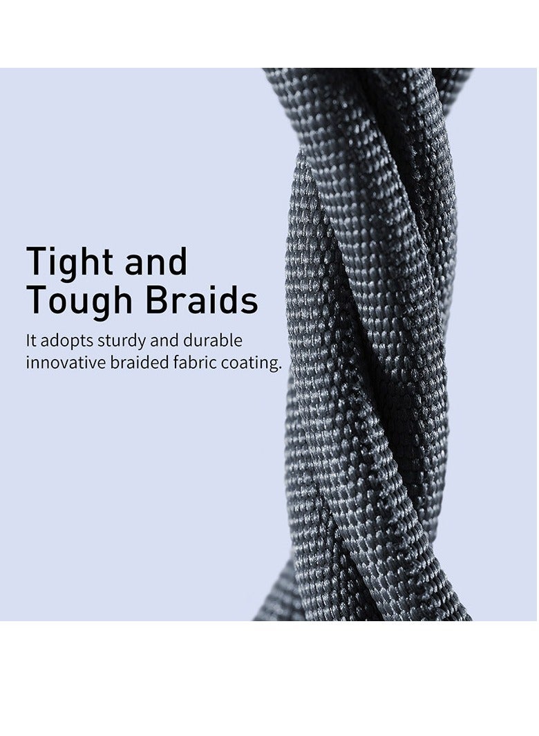 Baseus iPhone Cable (1.2m) Nylon braided Lightning Cable iPhone Charger Cable USB A to Lightning Cable Fast Charging for iPhone 14/14 Pro/14 Plus/14 Pro Max, iPhone 13-8 All Series Black - Image 5