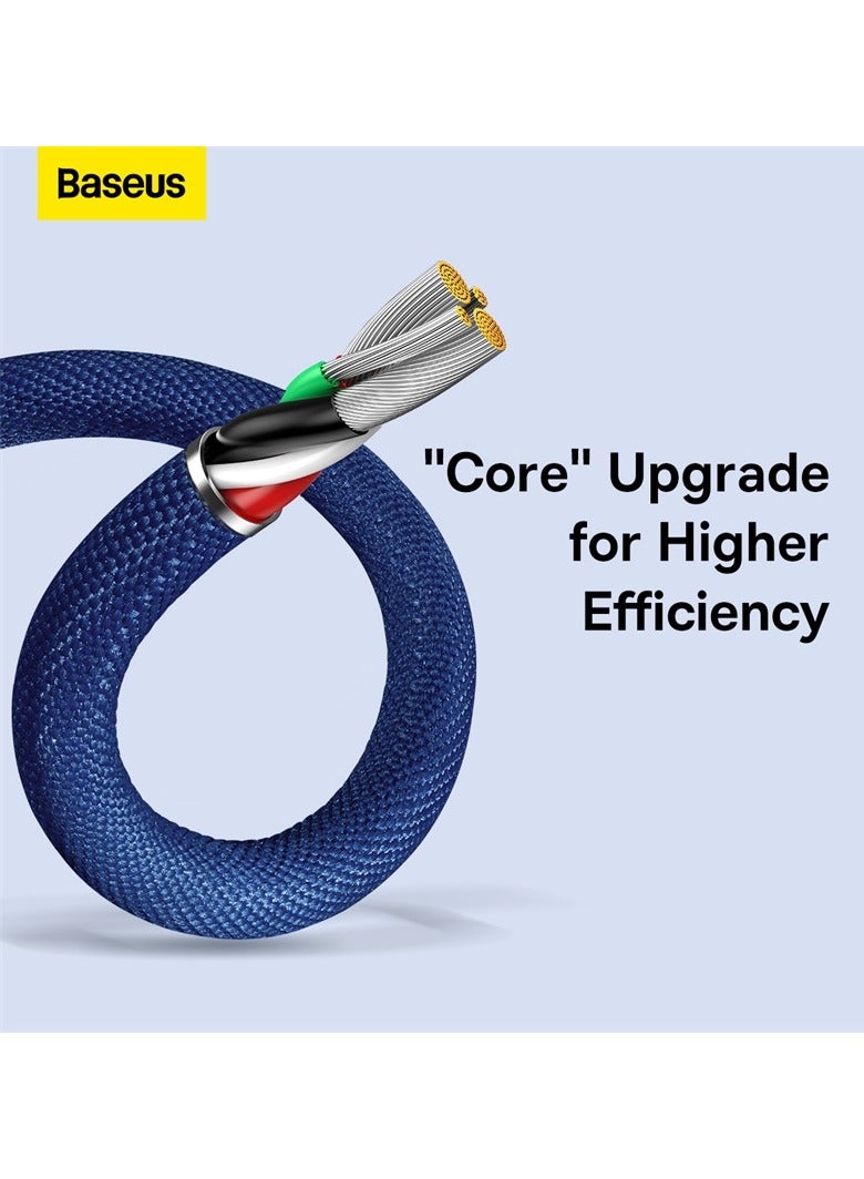 Baseus iPhone Cable (1.2m) Nylon braided Lightning Cable iPhone Charger Cable USB A to Lightning Cable Fast Charging for iPhone 14/14 Pro/14 Plus/14 Pro Max, iPhone 13-8 All Series Blue - Image 5