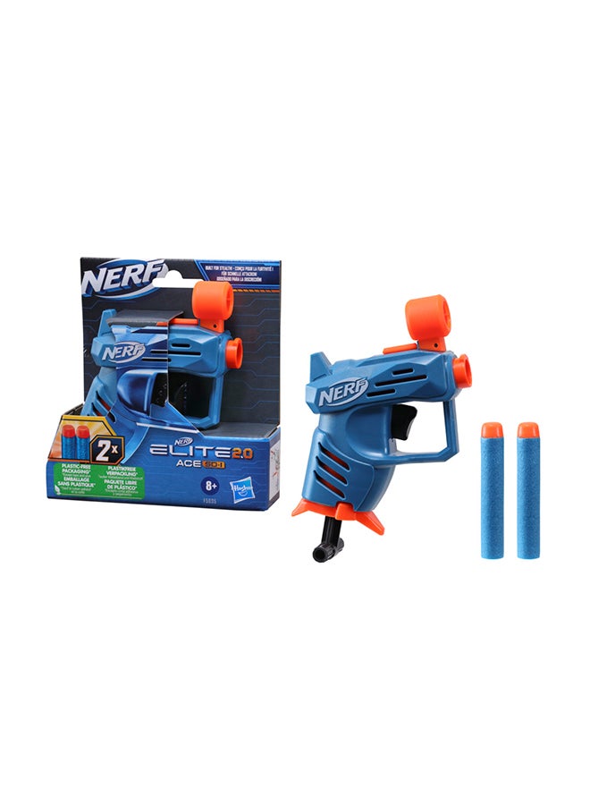 NERF Elite 2.0 Ace SD-1 Dart Blaster, 2  Elite Darts, Pull Down Priming,  Blasters, Kids Outdoor Toys for 8 Year Old Boys and Girls and Up, Dart Storage  - Image 1