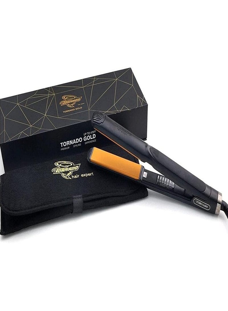 TORNADO Gold-Professional 2 In 1 Ceramic Straightening  - Image 1