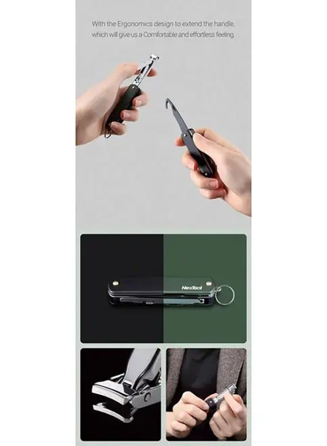 Xiaomi NexTool Multifunctional Folding Knife with Nail Clipper - Black  - Image 2