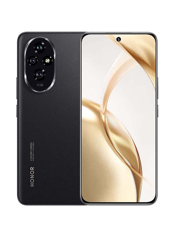 هونور 200 بشريحتي اتصال باللون الأسود، وذاكرة وصول عشوائي (RAM) سعة 12 جيجابايت + إصدار 256 جيجابايت، إصدار 5G-KSA - Image 1