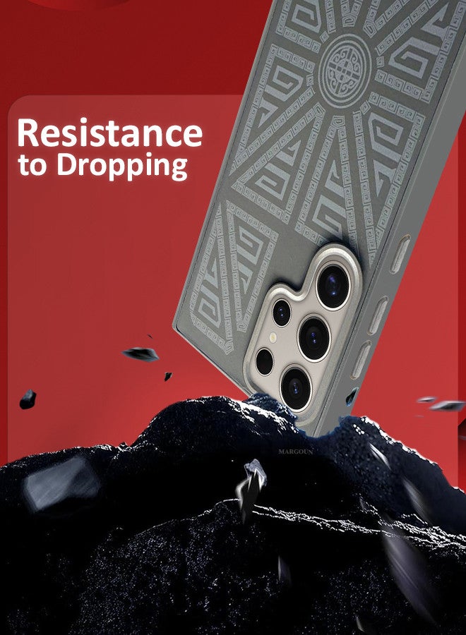 MARGOUN For Samsung Galaxy S24 Ultra 2 Pack Case And Screen Protector Carbon Fiber Made Slim And Light Shockproof Phone Cover Military-Grade Protection MIX4 - Image 3