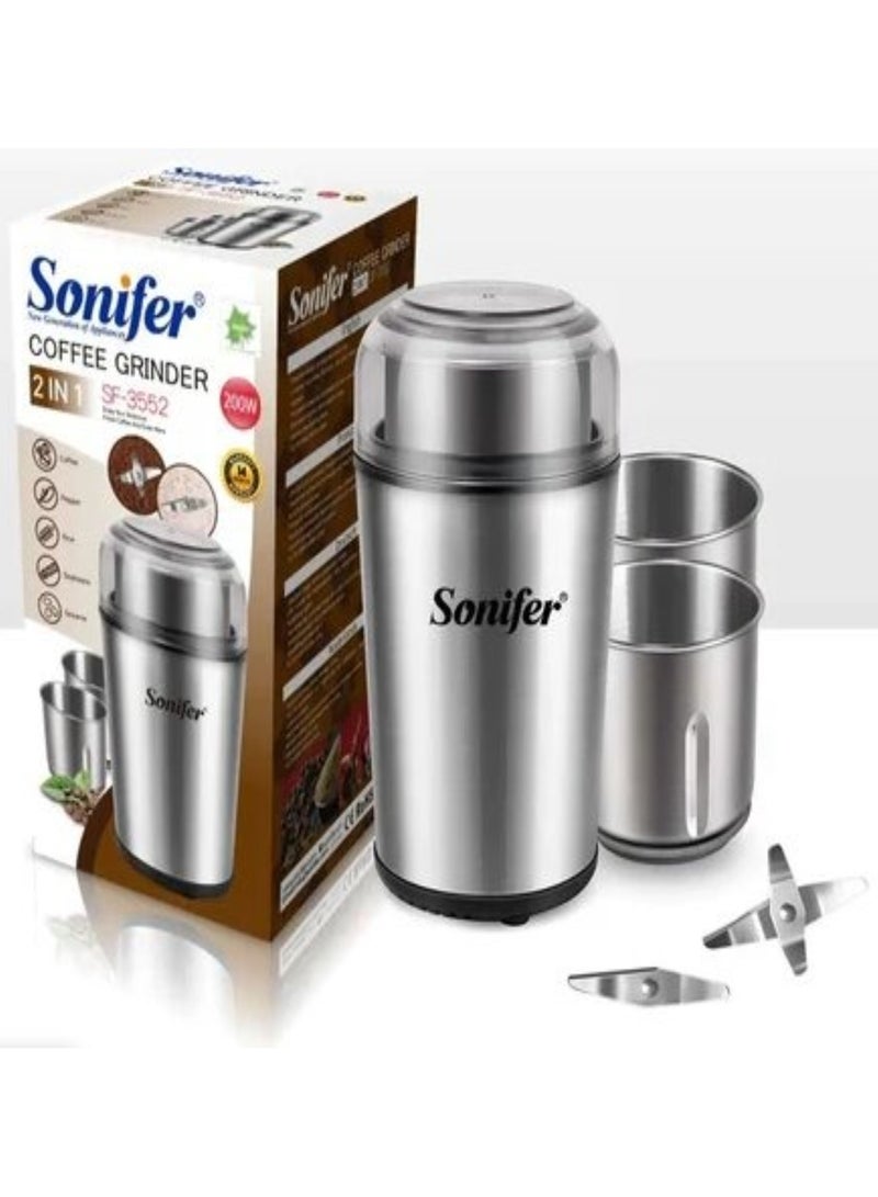 مطحنة القهوة والتوابل والأعشاب والمكسرات، 2 علبة طحن - pnsku/N70090842V/45/_/1720422320/0572c47e-9995-4b73-9aaf-1e7159be424b