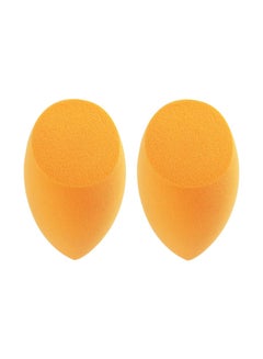 REAL TECHNIQUES 2 Miracle Complexion Sponges Makeup Blending Sponge For Foundation, Offers Light To Medium Coverage Natural, Dewy Makeup, Latex-Free Foam Orange  - Image 3