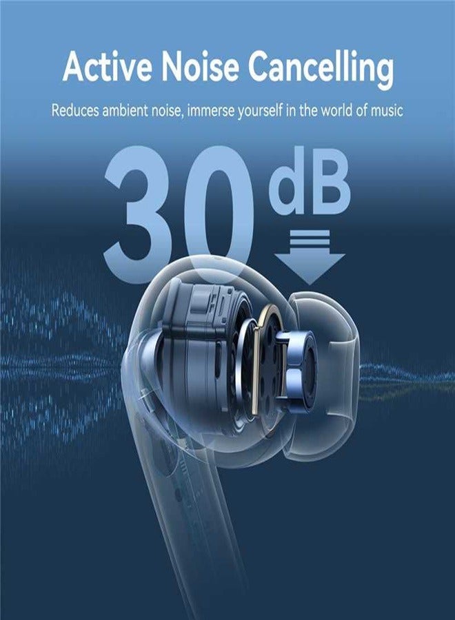 JOYROOM - 500mAh Hi-Fi Sound ANC(Active Noise Cancelling) True Wireless Earbuds With Dual-EQ Mode & Built-in Microphone Black - Image 1