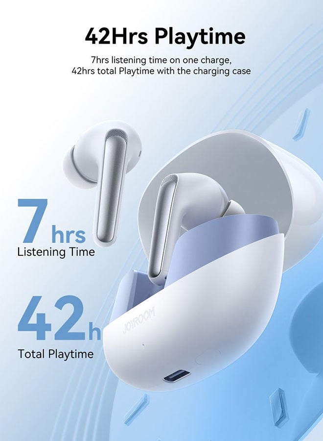 TWS Bluetooth 5.4 Earbuds (Upgraded 2025) – Hi‑Fi Bass (Richer Sound Quality), ANC Active Noise Cancelling (Reduces Background Noise), Dual EQ Modes (Switch Between Deep Bass & Balanced), Dual Mic Calls (Clearer Conversations), 42 hr Playtime, IP54 Waterproof (Sweat & Splash Resistant) For Iphone 16 and Below, Samsung S25 and below and More - Top Quality - Ce Certified Black