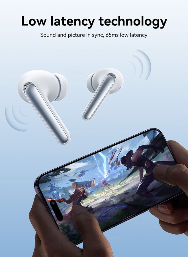 TWS Bluetooth 5.4 Earbuds (Upgraded 2025) – Hi‑Fi Bass (Richer Sound Quality), ANC Active Noise Cancelling (Reduces Background Noise), Dual EQ Modes (Switch Between Deep Bass & Balanced), Dual Mic Calls (Clearer Conversations), 42 hr Playtime, IP54 Waterproof (Sweat & Splash Resistant) For Iphone 16 and Below, Samsung S25 and below and More - Top Quality - Ce Certified Black