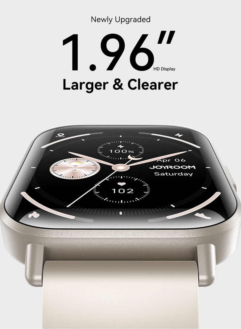 340 mAh JR-FT3 Smart Watch Can Make and Receive Calls 1.96-inch HD Screen Bluetooth Connection Fitness Monitoring 340mAh Unisex Compatible with Apple and Android Metal Silicone Strap silver - pnsku/N70091659V/45/_/1720501450/b05d1244-48ab-4a03-b29d-d8908b645b14