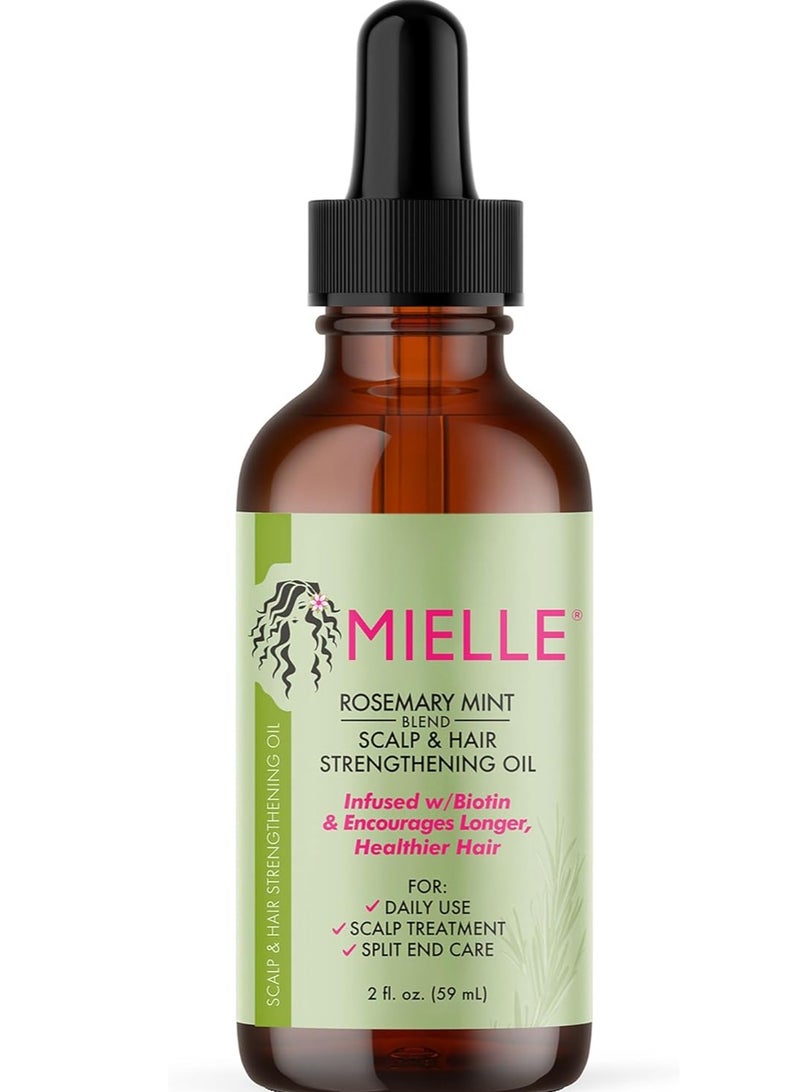MIELLE Rosemary Mint - Biotin Infused - Encourages Growth Hair Products for Stronger and Healthier Hair - Scalp & Hair Oil - Shampoo & New Conditioner Styling Bundle Set 3 PCS L*W*H= 15*6*16cm  - Image 3