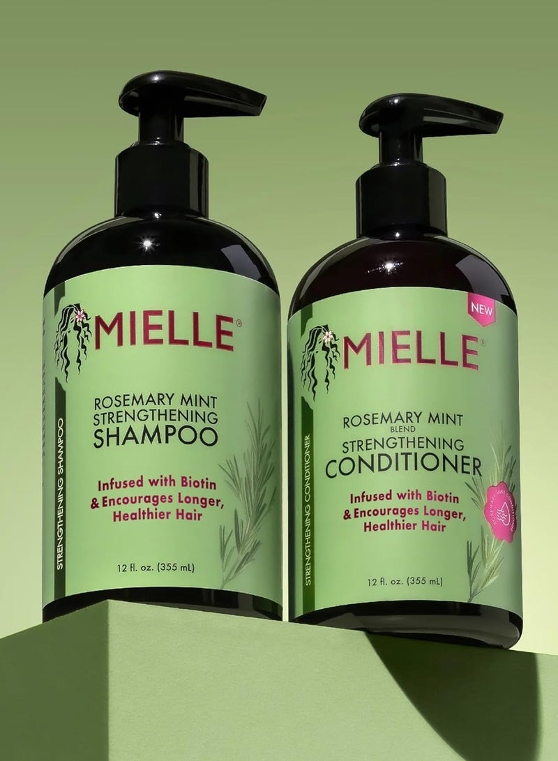 MIELLE Rosemary Mint - Biotin Infused - Encourages Growth Hair Products for Stronger and Healthier Hair - Scalp & Hair Oil - Shampoo & New Conditioner Styling Bundle Set 3 PCS L*W*H= 15*6*16cm  - Image 2