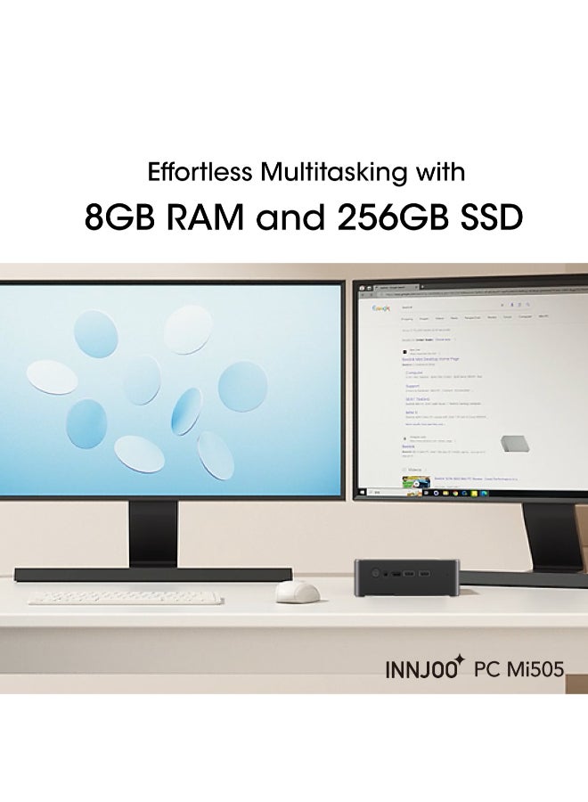 InnJoo - Mini PC With Core i3-5005U Processor/8GB RAM/256GB SSD/Intel HD Graphics 5500/Windows 11 Home Black - Image 1