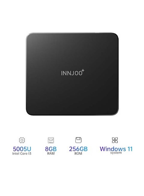 كمبيوتر صغير مع معالج Core i3-5005U/ذاكرة وصول عشوائي 8 جيجابايت/محرك أقراص SSD سعة 256 جيجابايت/بطاقة رسومات Intel HD 5500/نظام التشغيل Windows 11 Home