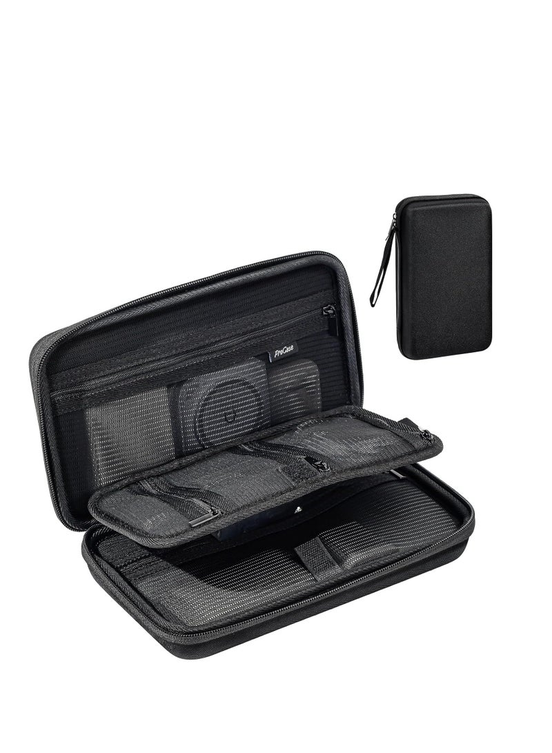 Procase Hard Travel Electronic Organizer Case For MacBook Power Adapter Chargers Cables Power Bank Apple Magic Mouse Hard Drive USB Flash Disk SD Card Small Portable Accessories Bag -M, Black Black  - Image 1