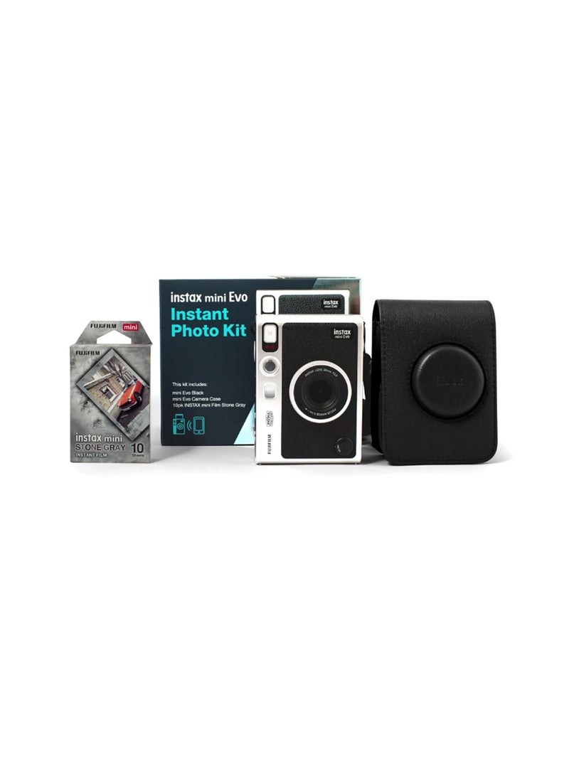 FUJIFILM Instax Mini Evo Instant Photo Kit (Black) - Image 1