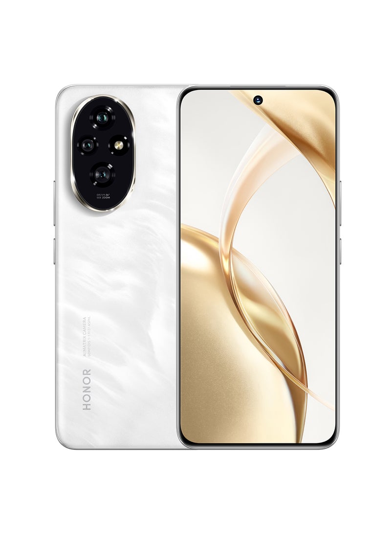 هونور هاتف 200 5G ثنائي الشريحة لون أبيض فاتح وذاكرة وصول عشوائي سعة 12 جيجابايت + 512 جيجابايت - إصدار الشرق الأوسط - Image 1