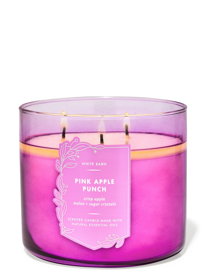 Bath & Body Works Pink Apple Punch 3-Wick Candle  - Image 3