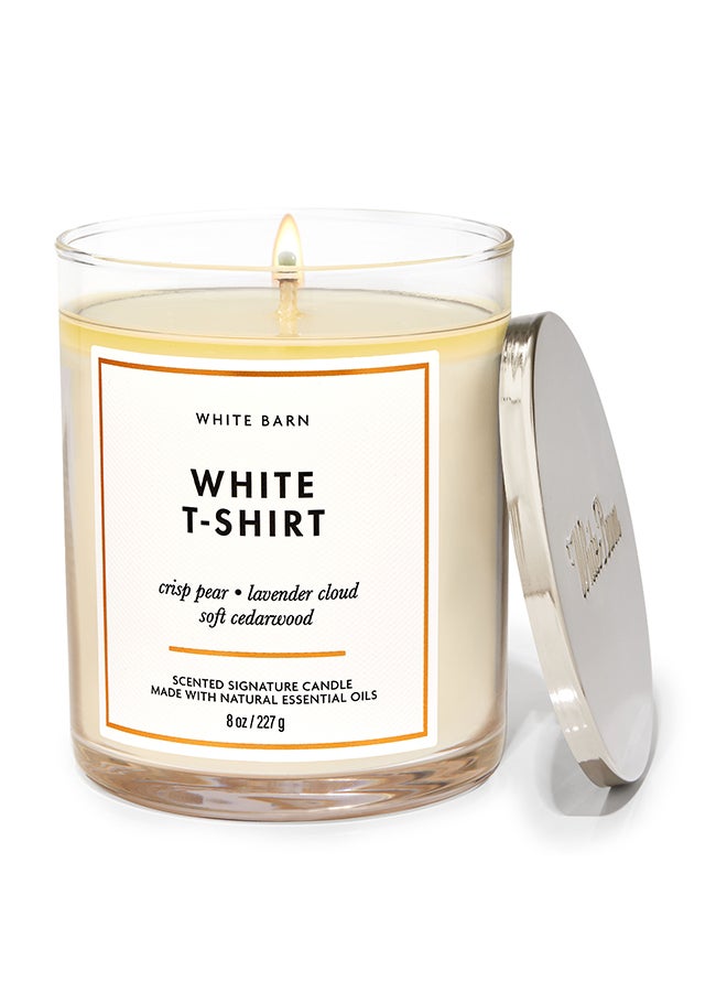 باث آند بودي وركس White T-Shirt Signature Single Wick Candle  - Image 1