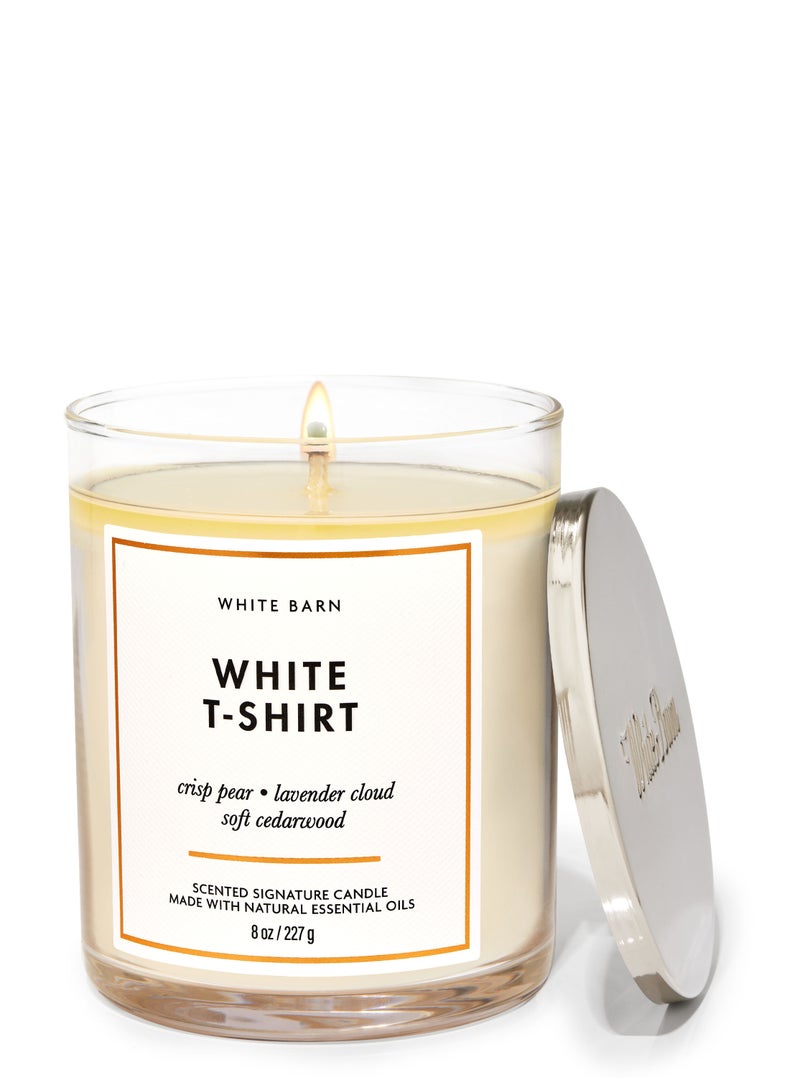 باث آند بودي وركس White T-Shirt Signature Single Wick Candle  - Image 2