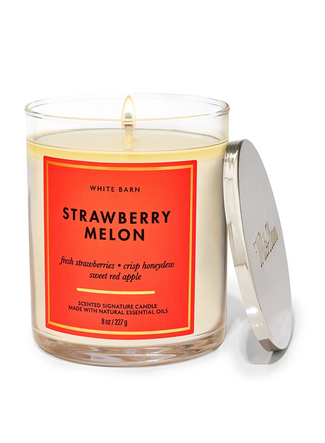 باث آند بودي وركس Strawberry Melon Signature Single Wick Candle  - Image 1